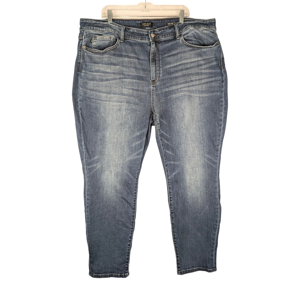 Judy Blue Slim Fit Jeans Womens 24W Blue Medium Wash Stretch JB82428DK-PL